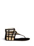 Main View - Click To Enlarge - MICHAEL KORS - 'Jaida' cutout metallic leather sandals