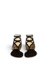 Figure View - Click To Enlarge - MICHAEL KORS - 'Jaida' cutout metallic leather sandals