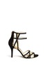 Main View - Click To Enlarge - MICHAEL KORS - 'Jaida' metallic leather and suede sandals