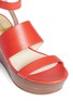 Detail View - Click To Enlarge - MICHAEL KORS - 'Poesy' platform wedge leather sandals