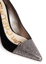 Detail View - Click To Enlarge - SAM EDELMAN - 'Desiree' metallic toe cap suede pumps