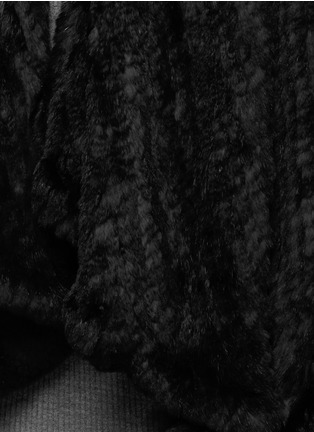 Detail View - Click To Enlarge - 72348 - 'Audra' rabbit fur knit drape gilet