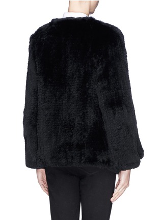Back View - Click To Enlarge - 72348 - 'Emily' hand knit rabbit fur jacket 
