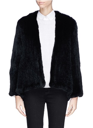 Main View - Click To Enlarge - 72348 - 'Emily' hand knit rabbit fur jacket 