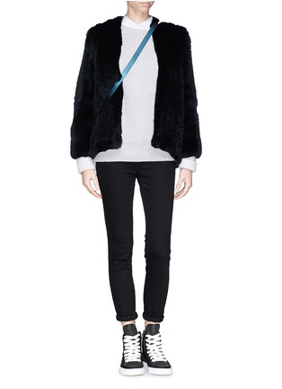 Figure View - Click To Enlarge - 72348 - 'Emily' hand knit rabbit fur jacket 
