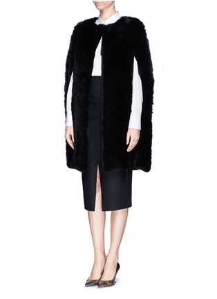 Front View - Click To Enlarge - 72348 - 'Maree' rabbit fur cape 