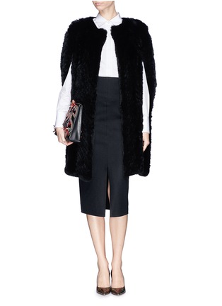 Figure View - Click To Enlarge - 72348 - 'Maree' rabbit fur cape 