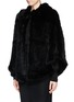 Front View - Click To Enlarge - 72348 - 'Rena' rabbit fur knit cape 
