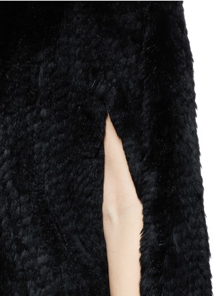 Detail View - Click To Enlarge - 72348 - 'Stella' rabbit fur knit cape jacket