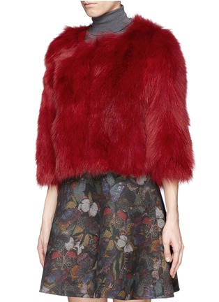 Front View - Click To Enlarge - 72348 - 'Miki' fox fur cropped jacket