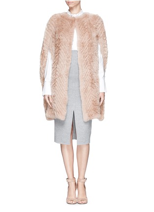 Main View - Click To Enlarge - 72348 - 'Maree' rabbit fur cape