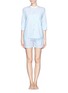 Figure View - Click To Enlarge - PERIGOT - Stripe cotton pyjamas and bear set