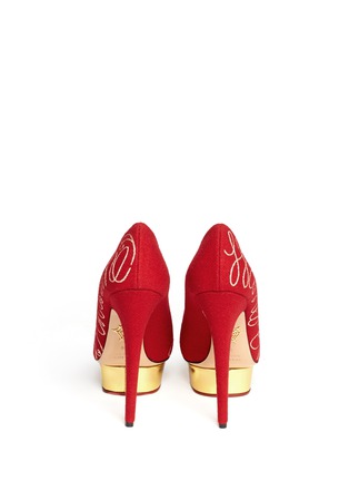 Back View - Click To Enlarge - CHARLOTTE OLYMPIA - Happily Ever After embroidery Dolly pumps