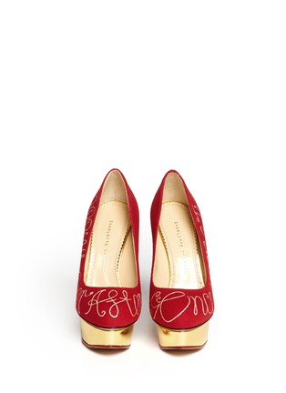 Figure View - Click To Enlarge - CHARLOTTE OLYMPIA - Happily Ever After embroidery Dolly pumps