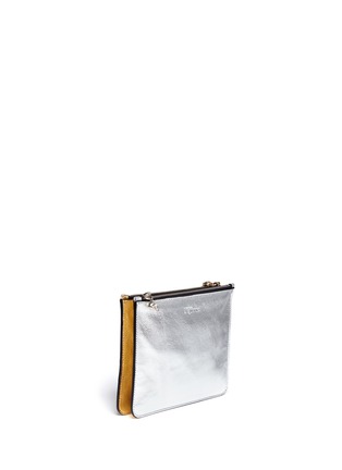 Detail View - Click To Enlarge - ALEXANDER MCQUEEN - Double compartment leather pouch