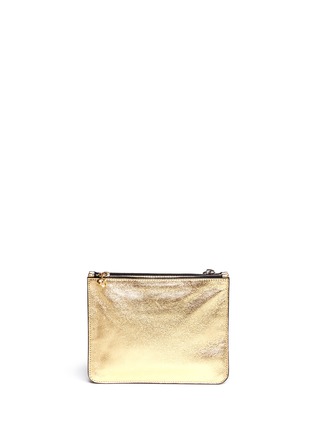 Back View - Click To Enlarge - ALEXANDER MCQUEEN - Double compartment leather pouch