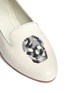 Detail View - Click To Enlarge - ALEXANDER MCQUEEN - Sequin skull patent leather slip-ons