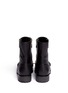 Back View - Click To Enlarge - ALEXANDER MCQUEEN - Studded plate leather biker boots