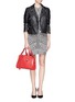 Figure View - Click To Enlarge - ALEXANDER MCQUEEN - Skull padlock small leather tote