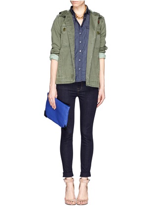 Figure View - Click To Enlarge - J BRAND - Contrast stitch mid-rise skinny jeans