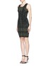 Figure View - Click To Enlarge - DIANE VON FURSTENBERG - Cairo patterned knit body-con dress