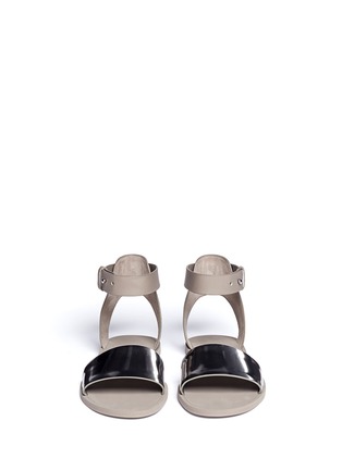 Figure View - Click To Enlarge - VINCE - Sawyer metallic leather sandals