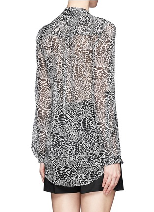 Back View - Click To Enlarge - DIANE VON FURSTENBERG - Gilmore leopard print silk blouse