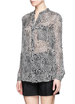 Front View - Click To Enlarge - DIANE VON FURSTENBERG - Gilmore leopard print silk blouse
