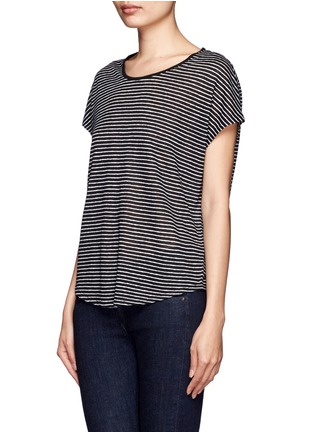 Front View - Click To Enlarge - VINCE - Cocoon sleeve stripe T-shirt