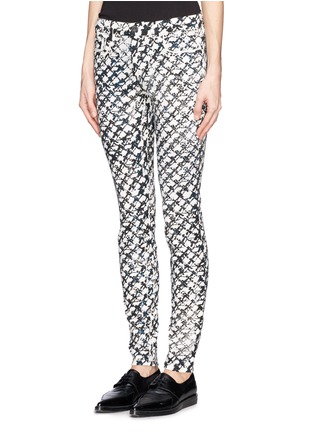 Front View - Click To Enlarge - PROENZA SCHOULER - Abstract tweed ultra skinny jeans
