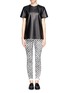 Figure View - Click To Enlarge - PROENZA SCHOULER - Abstract tweed ultra skinny jeans