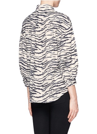 Back View - Click To Enlarge - TOGA ARCHIVES - Zebra print puff sleeve shirt