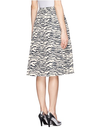 Back View - Click To Enlarge - TOGA ARCHIVES - Zebra print pleat midi skirt