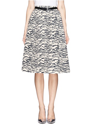 Main View - Click To Enlarge - TOGA ARCHIVES - Zebra print pleat midi skirt