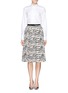 Figure View - Click To Enlarge - TOGA ARCHIVES - Zebra print pleat midi skirt