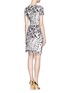 Back View - Click To Enlarge - DIANE VON FURSTENBERG - 'Zoe' feather leopard print silk dress