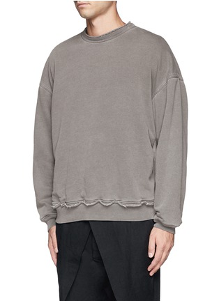 Front View - Click To Enlarge - HAIDER ACKERMANN - Raw edge sweatshirt