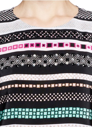 Detail View - Click To Enlarge - DIANE VON FURSTENBERG - 'Tori' stripe print sequin T-shirt