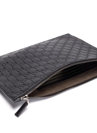 Detail View - Click To Enlarge - GUCCI - 'Avel' embossed leather clutch