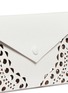 Detail View - Click To Enlarge - ALAÏA - Perforated leather envelope pouch