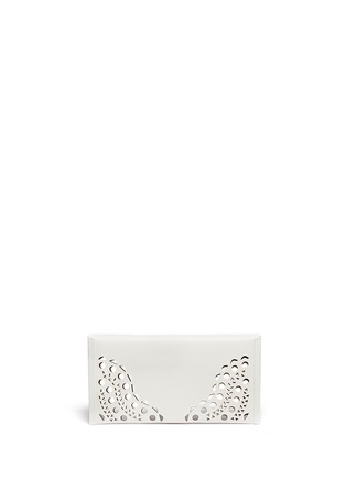 Back View - Click To Enlarge - ALAÏA - Perforated leather envelope pouch