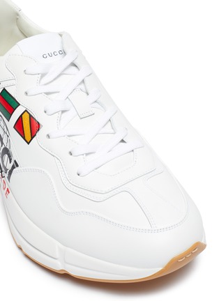 Detail View - Click To Enlarge - GUCCI - 'Rhyton worldwide' graphic print oversize leather sneakers