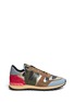 Main View - Click To Enlarge - VALENTINO GARAVANI - Camouflage leather suede sneakers