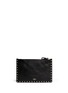 Back View - Click To Enlarge - VALENTINO GARAVANI - 'Rockstud' medium zip leather pouch
