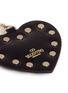 Detail View - Click To Enlarge - VALENTINO GARAVANI - 'Rockstud' heart spazzolato leather keyring