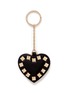 Main View - Click To Enlarge - VALENTINO GARAVANI - 'Rockstud' heart spazzolato leather keyring