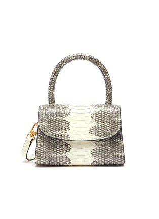 Main View - Click To Enlarge - BY FAR - Mini snake print leather top handle bag