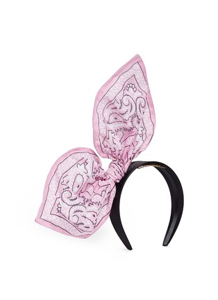 Figure View - Click To Enlarge - PIERS ATKINSON - Wired bandana bow satin headband