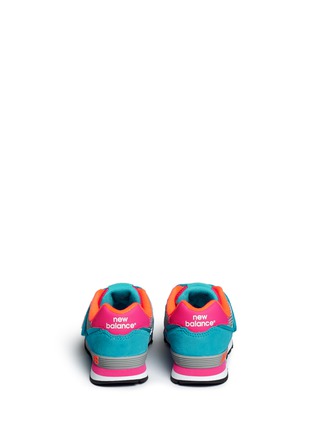 Back View - Click To Enlarge - NEW BALANCE - '574 Cut and Paste' colourblock suede kids sneakers