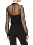 Back View - Click To Enlarge - ALEXANDER MCQUEEN - Sheer lace top